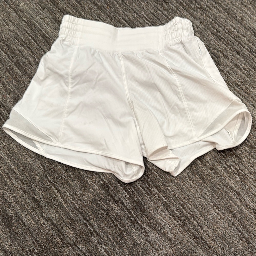 Women's White Athletic Lululemon Hotty Hot high-rise shorts